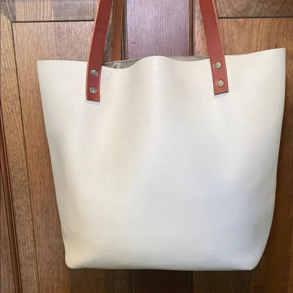 Portland Leather (Bone) Tote with Brown Straps Limited Edition - Picture 5 of 17
